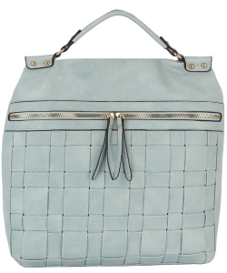 Fashion Woven Convertible Backpack LMS208 LIGHT BLUE